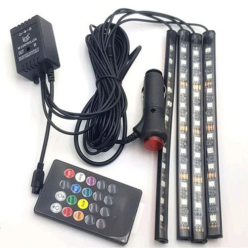 Универсальная цветная автомобильная RGB led подсветка с микрофоном OPT-TOP HR-01678 влагозащитная (1756374648)