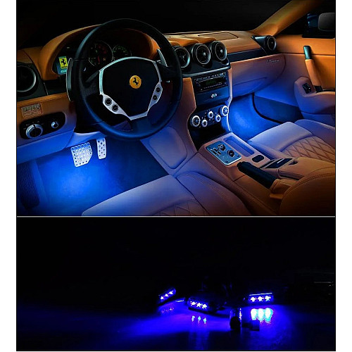 Универсальная цветная автомобильная RGB led подсветка с микрофоном OPT-TOP HR-01678 влагозащитная (1756374648)