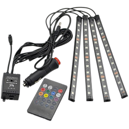 Универсальная цветная автомобильная RGB led подсветка с микрофоном OPT-TOP HR-01678 влагозащитная (1756374648)