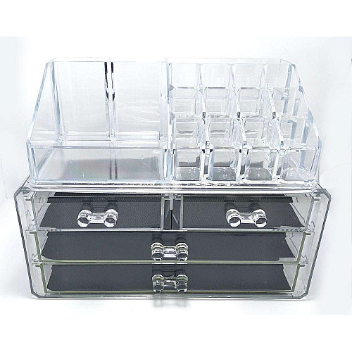 Настільний акриловий органайзер для косметики HLV Cosmetic Storage Box (1756374690)