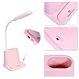 Светильник светодиодный usb с держателем для телефона OPT-TOP Multifunctional desk lamp 1200mah Розовый (1777401089)
