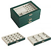 Шкатулка Casegrace SP-01223 Green 26,5*18*13,5 см для украшений и ювелирных изделий трехуровневая