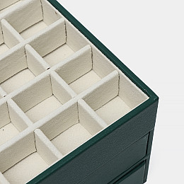 Шкатулка Casegrace SP-01223 Зелена 26,5*18*13,5 см для прикрас та ювелірних виробів, трьохрівнева