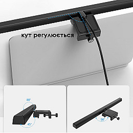 Компьютерная лампа Lesko TB-30SC 50 см Black для монитора трехцветная регулировка температуры свечения
