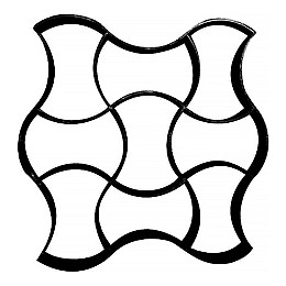 Форма Lesko I50X50 пластиковая для изготовления тротуарной плитки брусчатки для цемента бетона