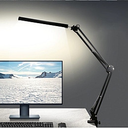 Настольная Led лампа на струбцине NC LED Forlock черная 10 Вт