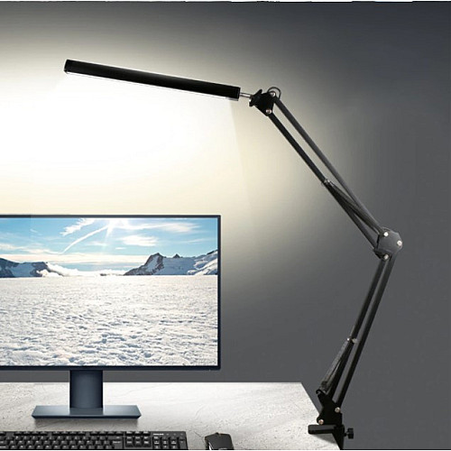 Настольная Led лампа на струбцине NC LED Forlock черная 10 Вт
