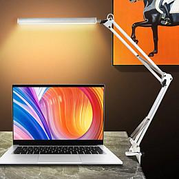 Настольная Led лампа на струбцине NC LED Forlock белая 10 Вт