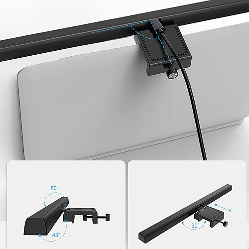 Светодиодная LED лампа RIAS TB-30SC для мониторов и ноутбуков 50см Black (3_04603)