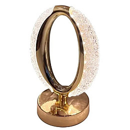 Настольная светодиодная кристаллическая лампа RIAS Ring Diamond Gold