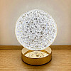 Настольная светодиодная кристаллическая лампа RIAS Round Diamond Gold