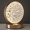 Настольная светодиодная кристаллическая лампа RIAS Round Diamond Gold
