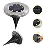 Садовый уличный светодиодный фонарь-подсветка на солнечной батарее Solar Disk Lights 8 LED 164-12328830
