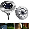 Садовый уличный светодиодный фонарь-подсветка на солнечной батарее Solar Disk Lights 8 LED 164-12328830
