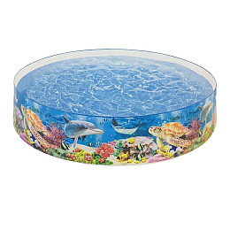 Бассейн каркасный Intex Океанский риф 244 х 46 см 2089 л Multicolor (56295)