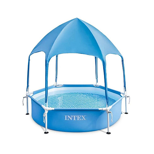 Бассейн каркасный Intex CANOPY METAL FRAME POOL 183 x 38 см 700 л Blue (148672)