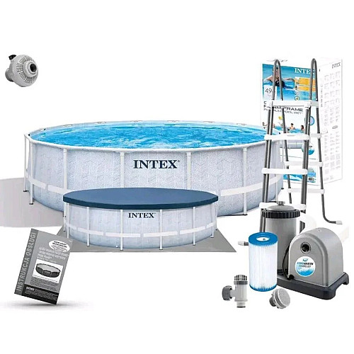 Бассейн каркасный Intex 488 х 122 см 19158 л Grey (149963)