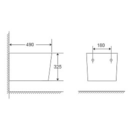 Биде подвесное Mixxus Premium Quadro-0501 485x345x325mm (MP6459)