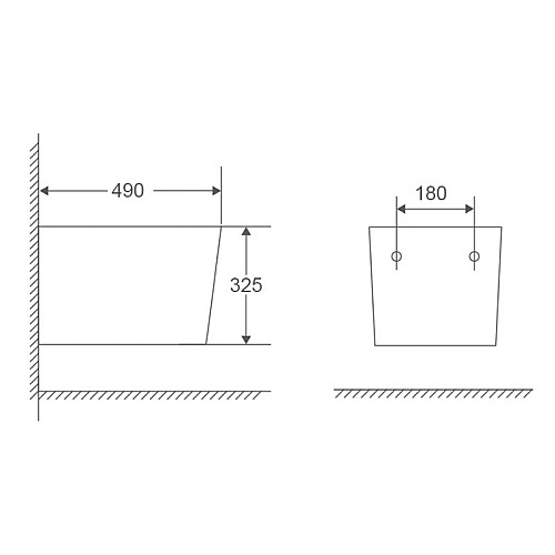 Биде подвесное Mixxus Premium Quadro-0501 485x345x325mm (MP6459)