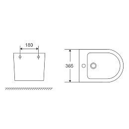 Биде подвесное Mixxus Premium Bevel-0501 515x360x345mm (MP6475)