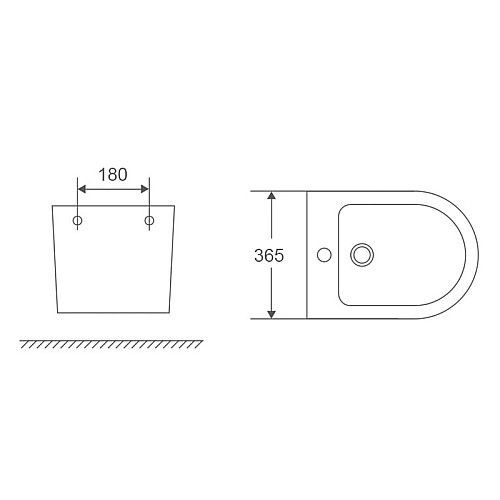 Биде подвесное Mixxus Premium Bevel-0501 515x360x345mm (MP6475)