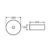 Умывальник накладной керамический Mixxus Premium Topper-0101 355x355x120mm (MP6489)