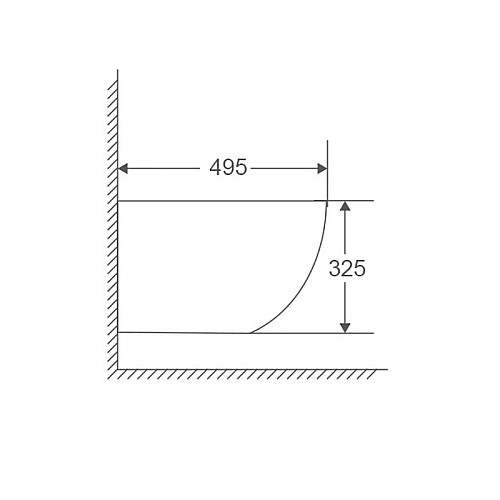 Биде подвесное Mixxus Premium Ellipse-0501 495x365x325mm (MP6469)