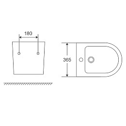 Биде подвесное Mixxus Premium Ellipse-0501 495x365x325mm (MP6469)