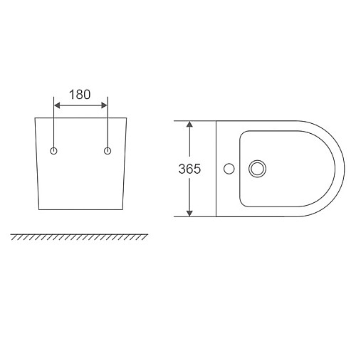 Биде подвесное Mixxus Premium Ellipse-0501 495x365x325mm (MP6469)