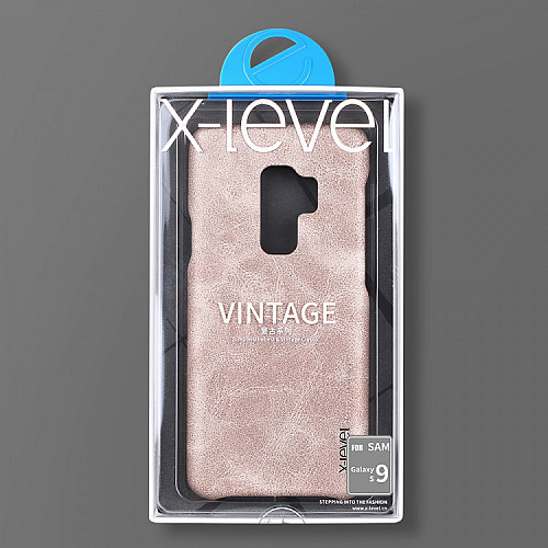 Чехол-накладка для Samsung S9 Plus X-Level PU Vintage Золотая (PC-001695)