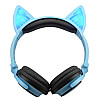 Bluetooth наушники Linx BL108A с кошачьими ушками LED Синие (SUN0481)