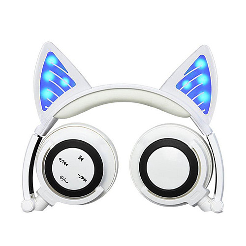 Bluetooth наушники LINX BL108A с кошачьими ушками LED Белые (SUN0480)