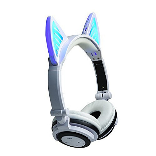 Bluetooth наушники LINX BL108A с кошачьими ушками LED Белые (SUN0480)