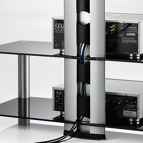 Стойка под hi-fi компоненты Sonorous RX 2130-B-SLV Серебристо-черная