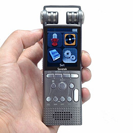 Профессиональный диктофон цифровой с линейным входом Savetek GS-R06 8 Гб памяти Серый (100084)