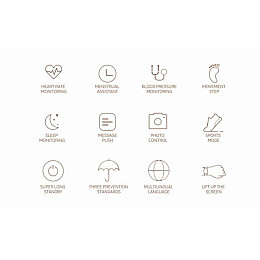 Фітнес браслет Smart Band ST M8 Тонометр Золотистий (SBM8TGS)