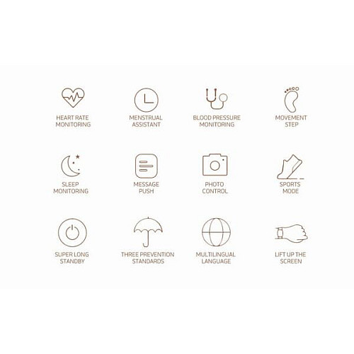 Фітнес браслет Smart Band ST M8 Тонометр Золотистий (SBM8TGS)