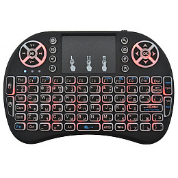 Бездротова клавіатура з тачпадом Rii mini i8 2.4G Чорний (258648)