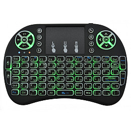 Бездротова клавіатура з тачпадом Rii mini i8 2.4G Чорний (258648)