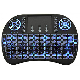 Бездротова клавіатура з тачпадом Rii mini i8 2.4G Чорний (258648)