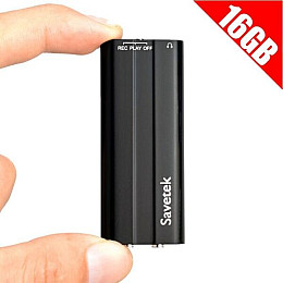 Міні диктофон Savetek 600 16 ГБ Чорний (100543)