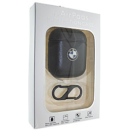 Шкіряний чохол Aare BMW для навушників AirPods/AirPods 2 Бордовий (00007695)