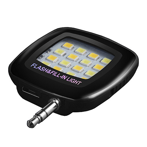 Селфи вспышка Lesko 16LED 3.5 мм Black (3968-11324)
