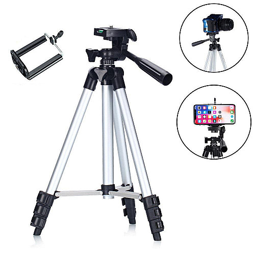 Универсальный штатив для фотоаппарата и телефона UKC Tripod 3120 с чехлом Gray (LS1010053845)