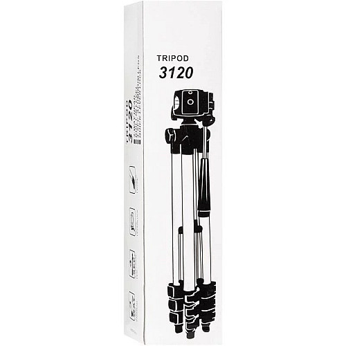 Штатив для фотоаппарата + крепление для телефона OOOPS Tripod 3120 A тренога держатель для камеры Black (1007648-Black-1)