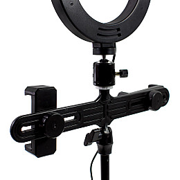 Кільцева лампа настільна GINZSH KH-20 2 в 1 16 см з двома тримачами