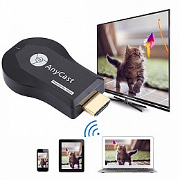 Медиаплеер ресивер для проекторов и ТВ AnyCast M9 Plus TV Stick с встроенным Wi-Fi модулем