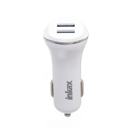 Автомобильное зарядное устройство inkax CC-12 2USB 2.1A microUSB White (av087-hbr)