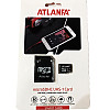 Карта пам'яті Atlanfa micro sd 32Gb із адаптером 10 class Чорна