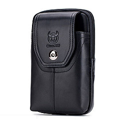Напоясна сумка Bull T1398А для смартфона з натуральної шкіри 18 × 11 × 3 Чорний